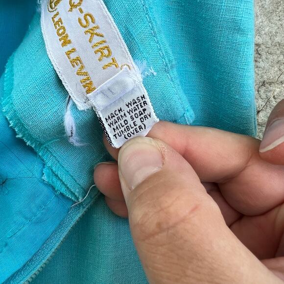 Vintage 70s Q - SKIRT Leon levin skort skirt size 2 - Picture 4 of 8